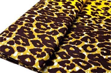 YELLOW LEOPARD Afrikanischer Wax Print Stoff